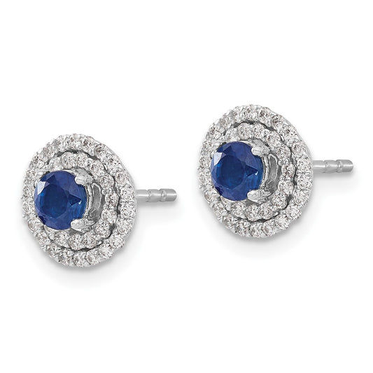 Shop Exclusive 14K White Gold Diamond & Sapphire Jacket Earrings - Stylish Value