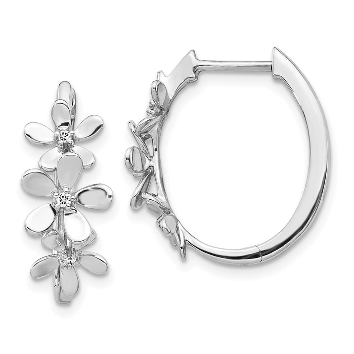 High-Quality 14K White Gold Diamond Stud Earrings - Stylish & Affordable Value-1