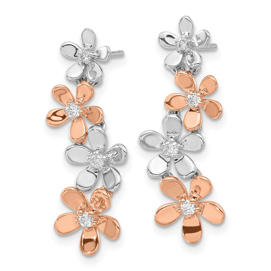 Shop Stylish 14K Rose & White Gold Diamond Stud Earrings - Luxury Value!