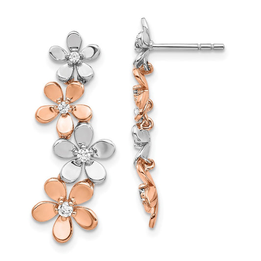 Shop Stylish 14K Rose & White Gold Diamond Stud Earrings - Luxury Value!