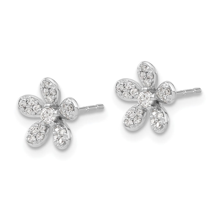 Shop Stylish 14K White Gold Diamond Stud Earrings - Luxury at a Great Price-2
