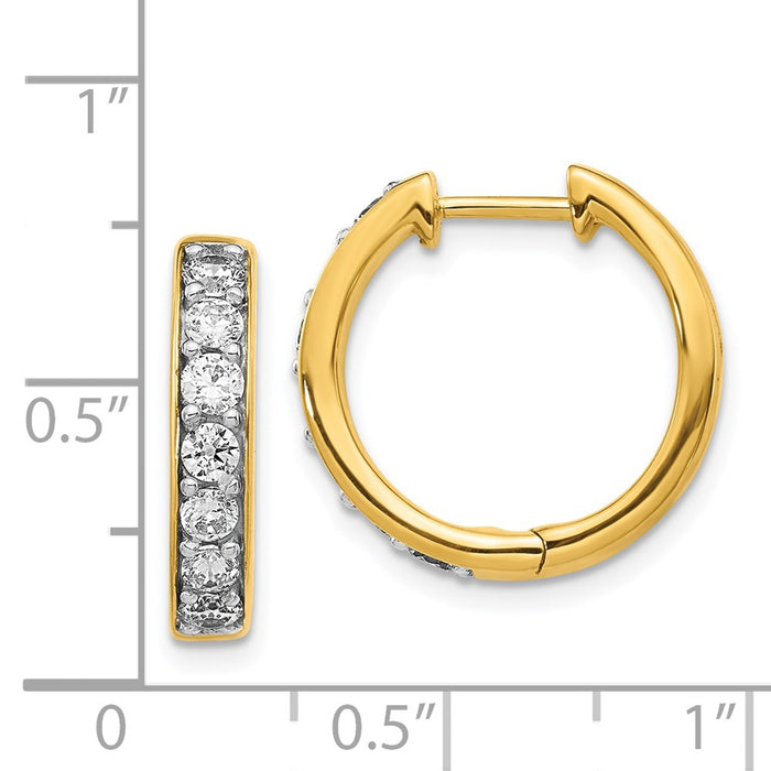 Buy Exclusive 14K Gold Diamond-Hinged Hoop Earrings - Stylish Luxury Value!-4