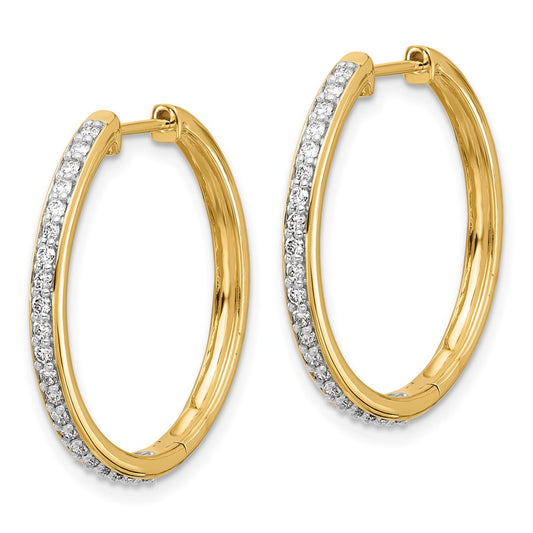 Shop 14K Gold Diamond-Accented Hinged Hoop Earrings - Stylish Luxury Design
