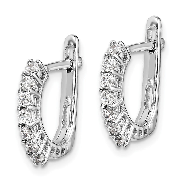 Buy Stylish 14K White Gold Diamond Earrings - Elegant Hinged Design, 1.25 Carats-2