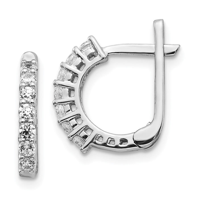 Buy Stylish 14K White Gold Diamond Earrings - Elegant Hinged Design, 1.25 Carats-1