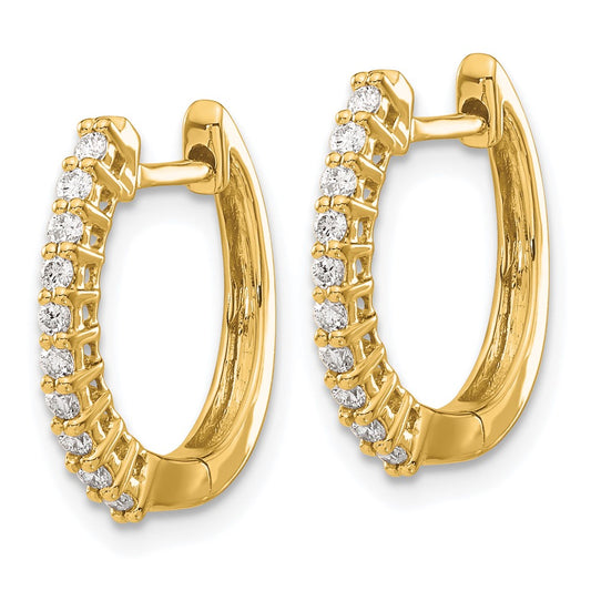 Exclusive 14K Gold 1/4 Carat Lab-Grown Diamond Hoop Earrings - Stylish Value