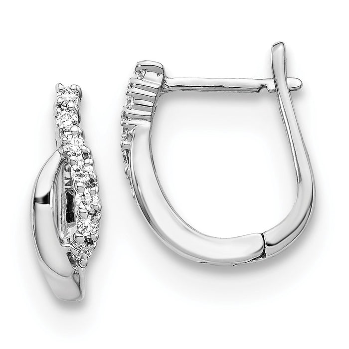 Exclusive 14K White Gold Diamond Hinge Earrings - Stylish & Affordable Luxury-1
