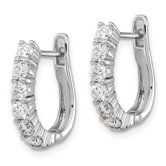 Exclusive 14K White Gold 10-Carat Lab-Grown Diamond Hoop Earrings - Stylish Value