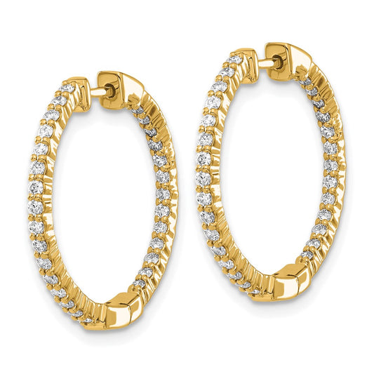 Buy Exclusive 14K Gold Full Circle Hoop Earrings with 5/8 Carat Lab-Grown Diamond