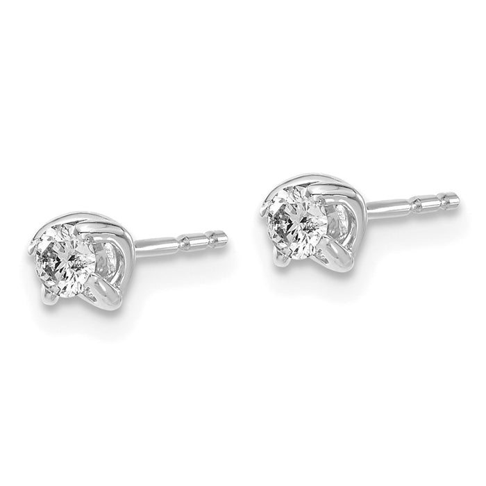 High-Quality 14K White Gold Diamond Stud Earrings - Stylish & Affordable Luxury-2