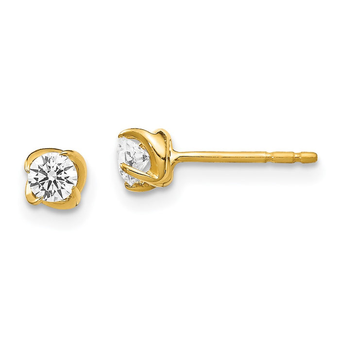 Buy 14K Gold Diamond Stud Earrings - Stylish .85mm, Luxury at Affordable Price-1