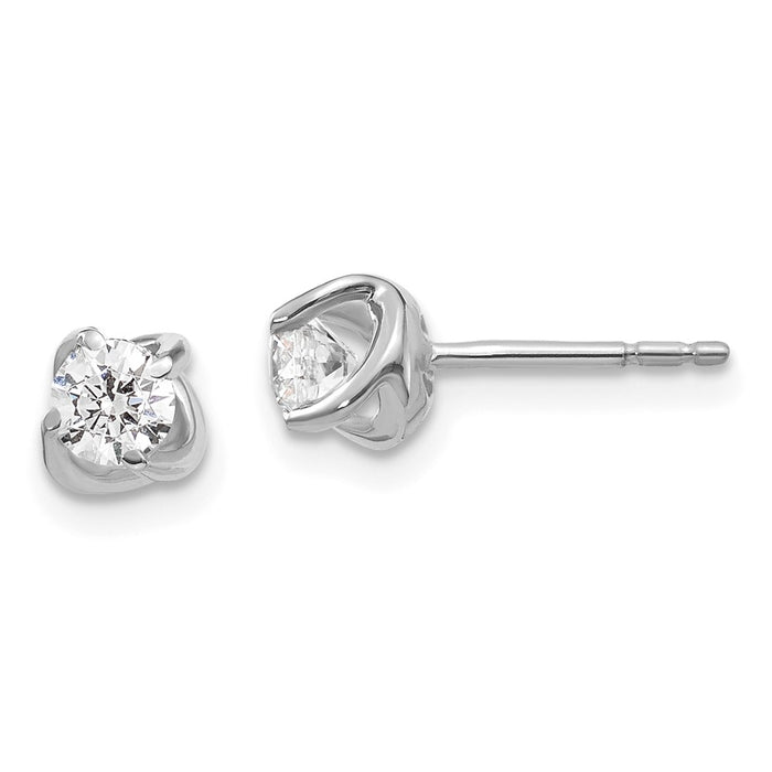 Buy Exclusive 14K White Gold Twisted Diamond Earrings - Stylish & Elegant Design-1