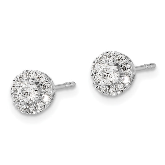 Buy 14K White Gold 1/2 Carat Lab-Grown Diamond Cluster Earrings - Luxury Value
