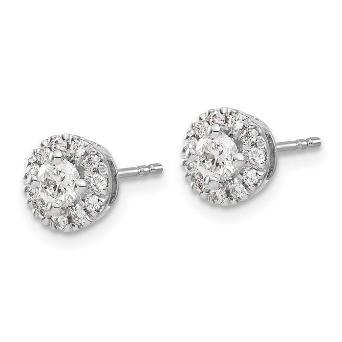 Shop Stylish 14K White Gold Diamond Cluster Stud Earrings | 1.5 Carats-2