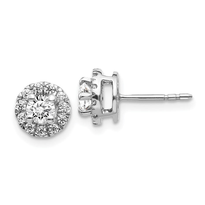 Shop Stylish 14K White Gold Diamond Cluster Stud Earrings | 1.5 Carats-1