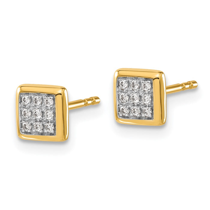 Buy Stylish 14K Gold Diamond Stud Earrings - .85mm, Luxury Design-2