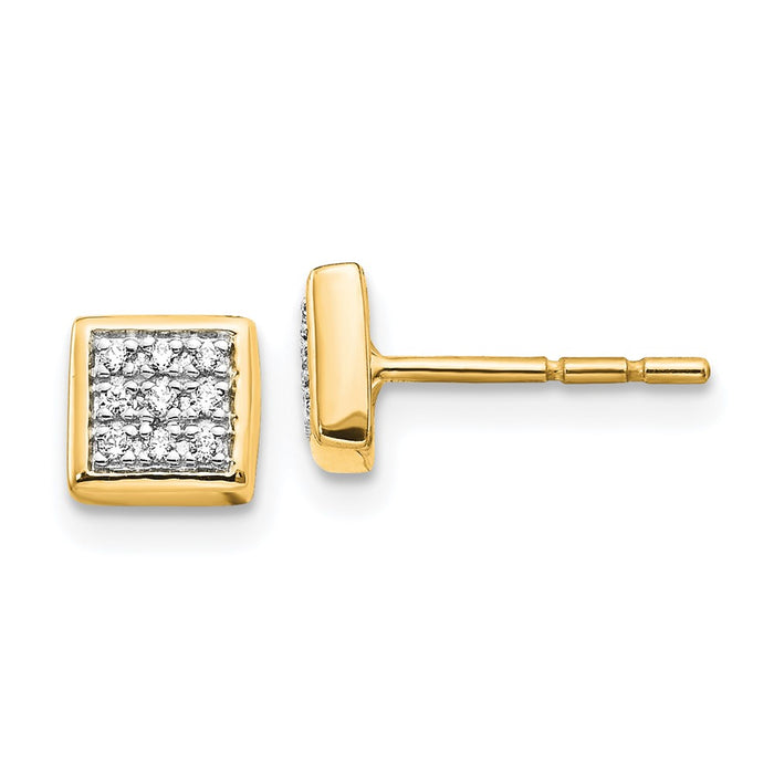 Buy Stylish 14K Gold Diamond Stud Earrings - .85mm, Luxury Design-1