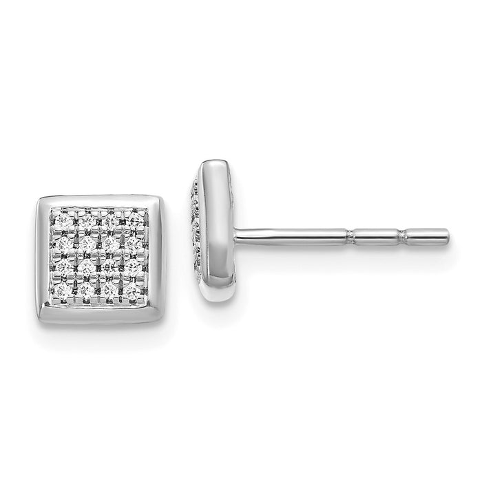 Buy Stylish 14K White Gold Diamond Stud Earrings - Luxury at an Affordable Price!-1