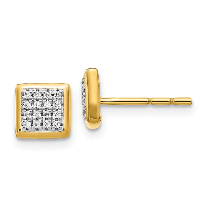 Order Stylish 14K Gold Diamond Stud Earrings - Luxury, Affordable Elegance-1
