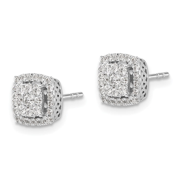Buy Exclusive 14K White Gold Diamond Stud Earrings - Stylish and Valuable-2