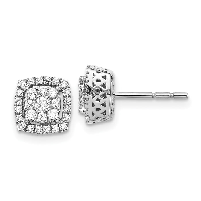 Buy Exclusive 14K White Gold Diamond Stud Earrings - Stylish and Valuable-1