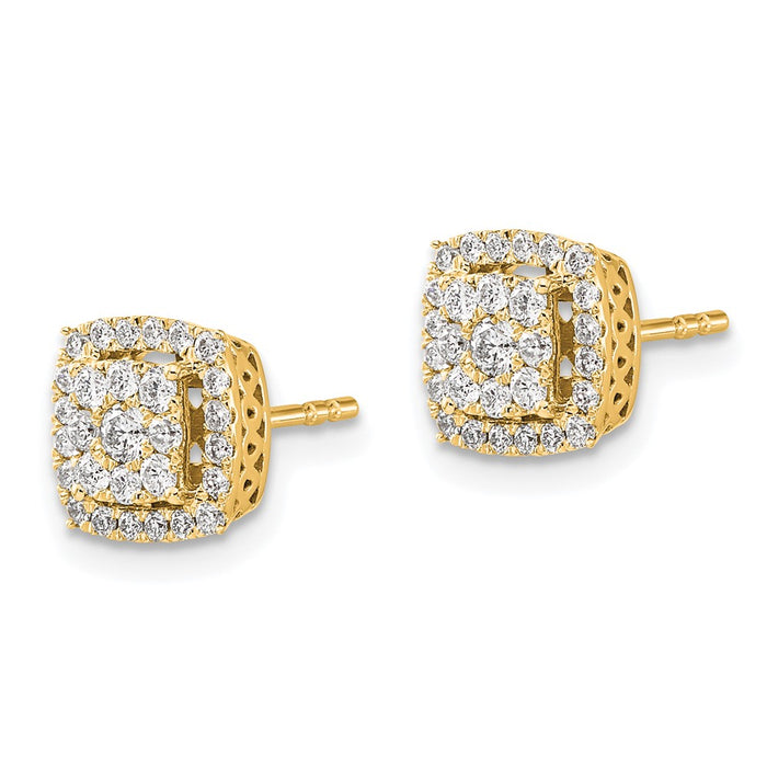 High-Quality 14K Gold Diamond Stud Earrings - Stylish, Affordable Luxury!-2