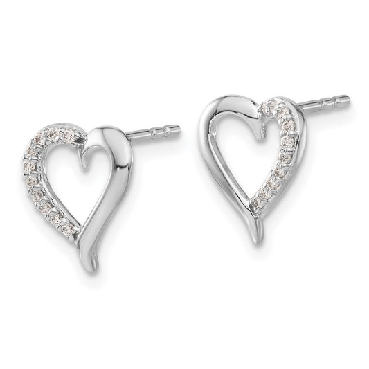 Shop Stylish 14K White Gold Heart-Shaped Diamond Earrings - Luxury Value!