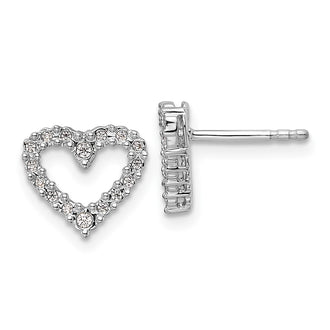 Buy Exclusive 14K White Gold Heart-Shaped Diamond Earrings - Stylish & Affordable