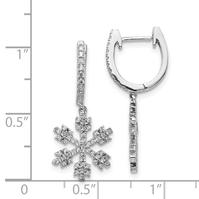 Shop Exclusive 14K White Gold Diamond Snowflake Stud Earrings - Stylish & Affordable-4