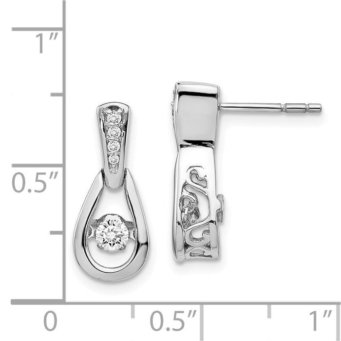 Shop Exclusive 14K White Gold Diamond Earrings - Stylish and Dazzling Design-2