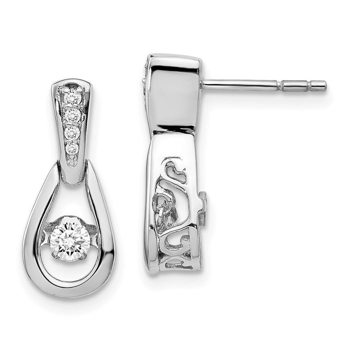 Shop Exclusive 14K White Gold Diamond Earrings - Stylish and Dazzling Design-1
