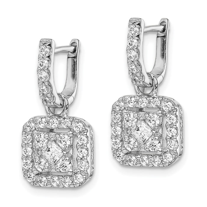 Buy Stylish 14K White Gold Diamond Hinge Earrings - Exclusive Design, Luxury Shine-2