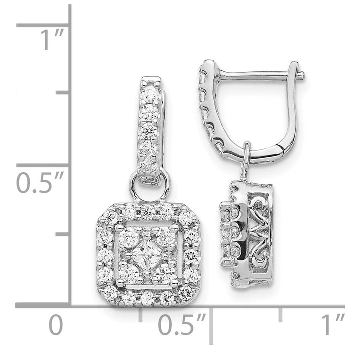 Buy Stylish 14K White Gold Diamond Hinge Earrings - Exclusive Design, Luxury Shine-4