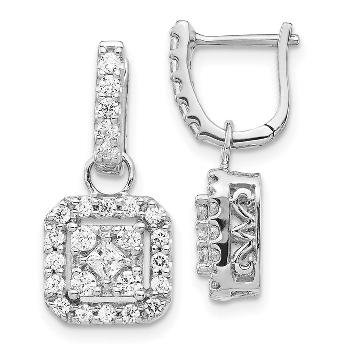 Buy Stylish 14K White Gold Diamond Hinge Earrings - Exclusive Design, Luxury Shine-1