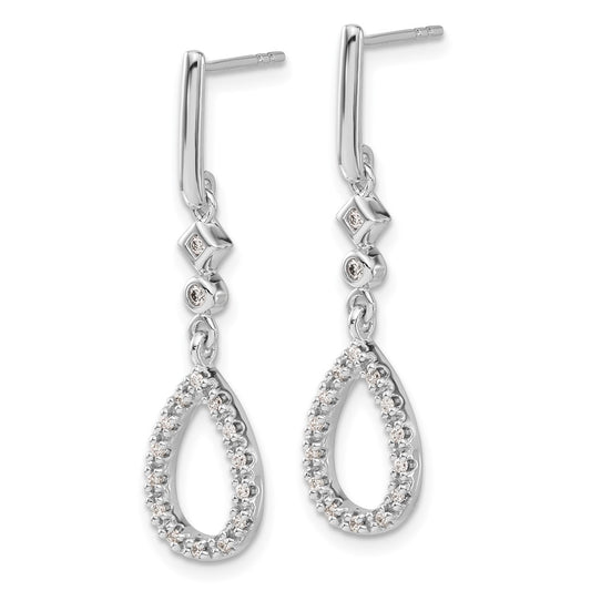 High-Quality 14K White Gold Teardrop Diamond Earrings - Stylish Luxury Value