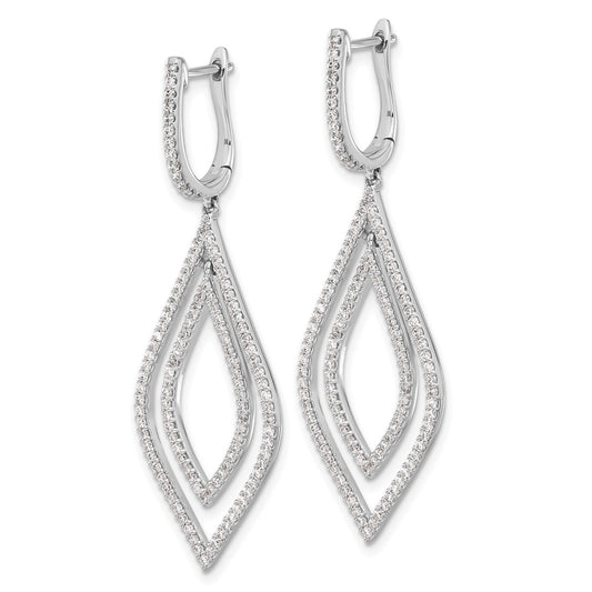 Exclusive 14K White Gold Diamond Teardrop Earrings - Stylish & Affordable