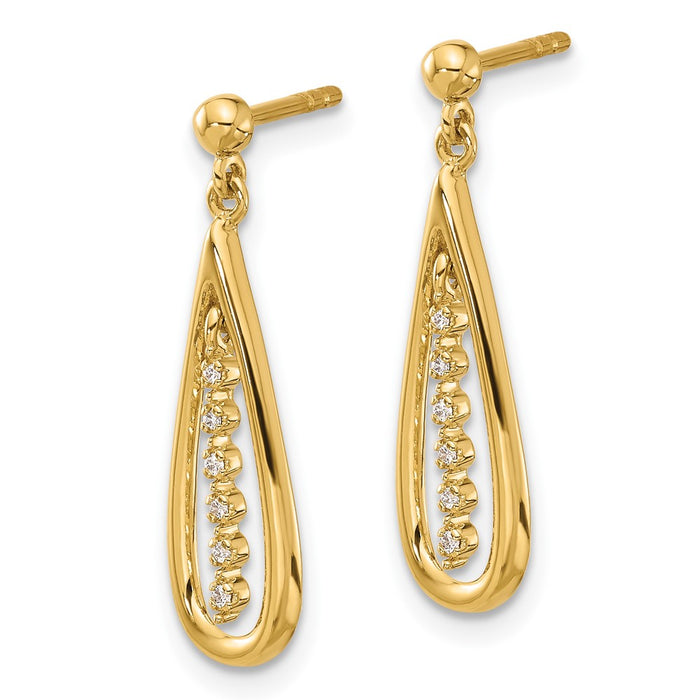 Buy Stylish 14K Gold Diamond Teardrop Stud Earrings - High-Quality Design-2