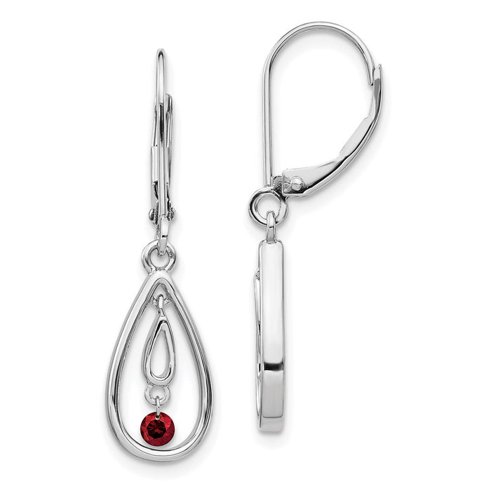High-Quality 14K White Gold Red Diamond Drop Earrings | Stylish Luxury Value-1