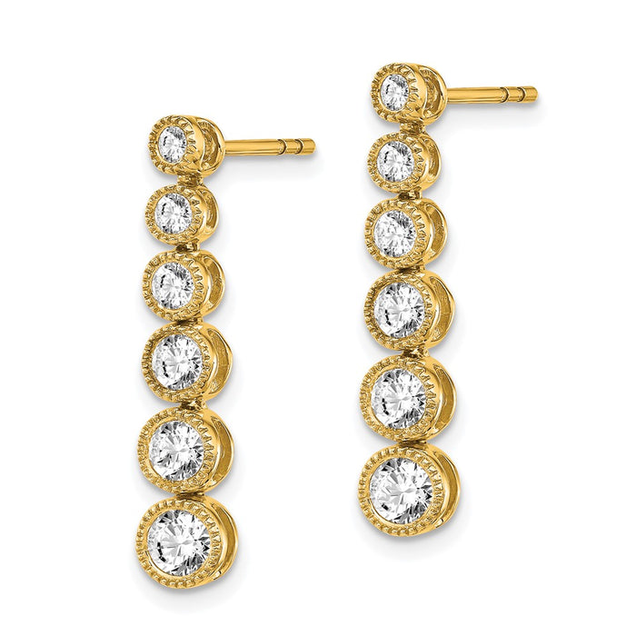 Shop Exclusive 14K Gold 1 Carat Lab-Grown Diamond Dangle Earrings - Stylish Value!-2