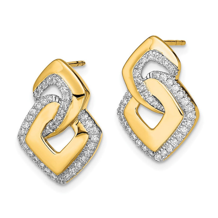 Buy Exclusive 14K Gold Fancy-Shaped Diamond Stud Earrings - Stylish & Value-Driven-2