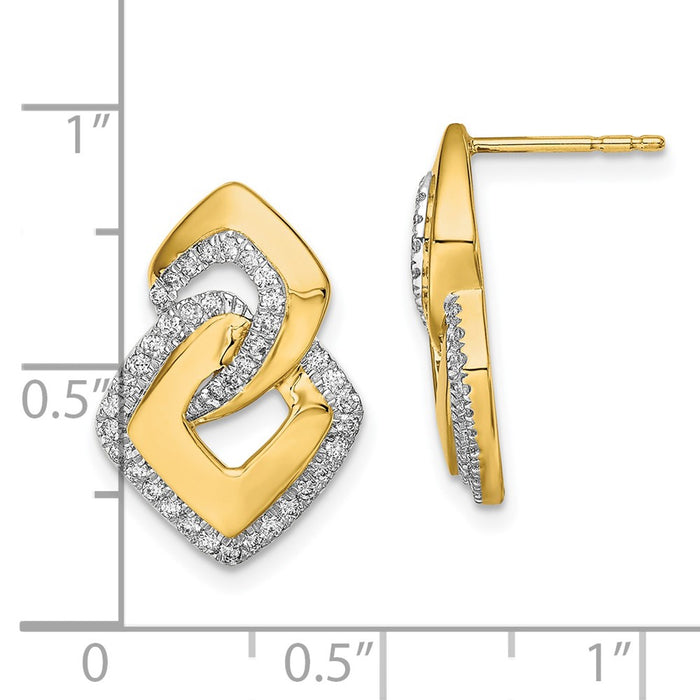 Buy Exclusive 14K Gold Fancy-Shaped Diamond Stud Earrings - Stylish & Value-Driven-4