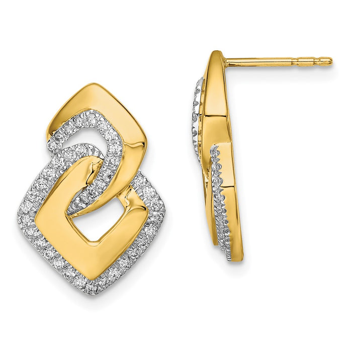 Buy Exclusive 14K Gold Fancy-Shaped Diamond Stud Earrings - Stylish & Value-Driven-1