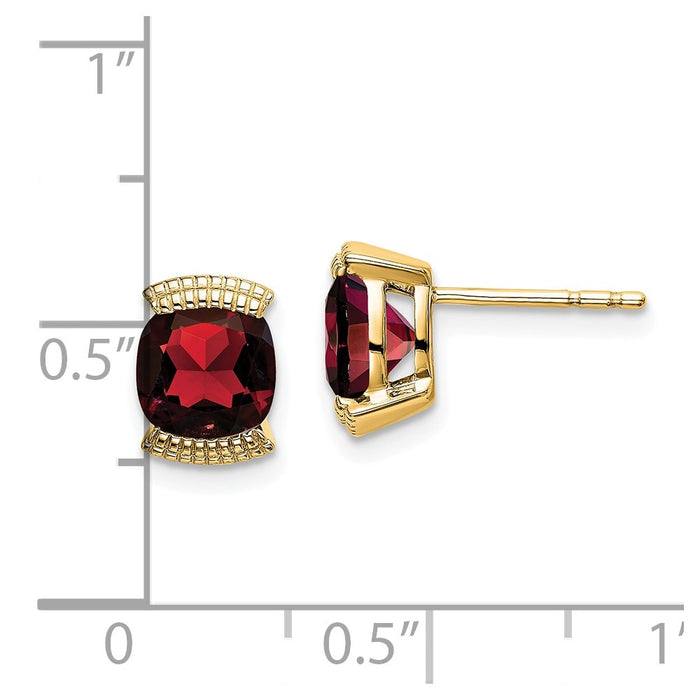 Buy Exclusive 14K Gold Garnet Stud Earrings - Stylish & Affordable Luxury-4