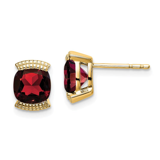 Buy Exclusive 14K Gold Garnet Stud Earrings - Stylish & Affordable Luxury