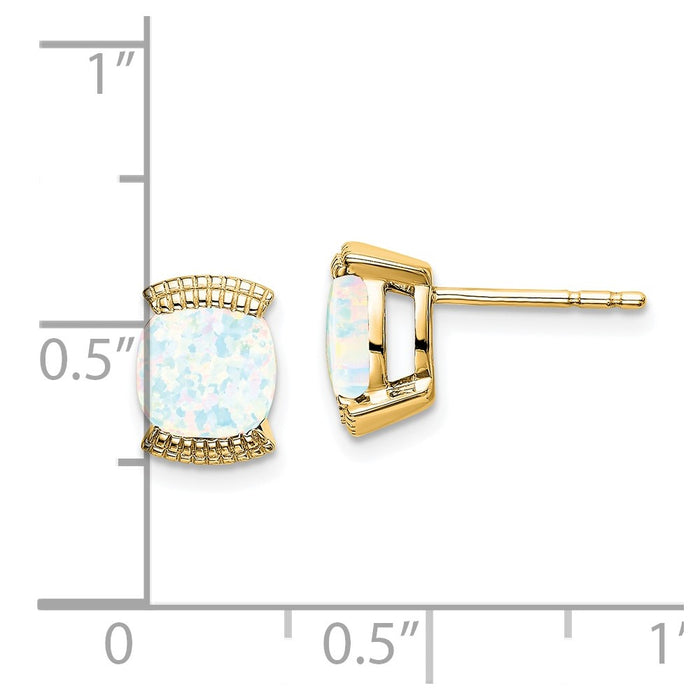 Shop Exclusive 14K Gold Opal Stud Earrings | Stylish .85mm Luxury Design-4