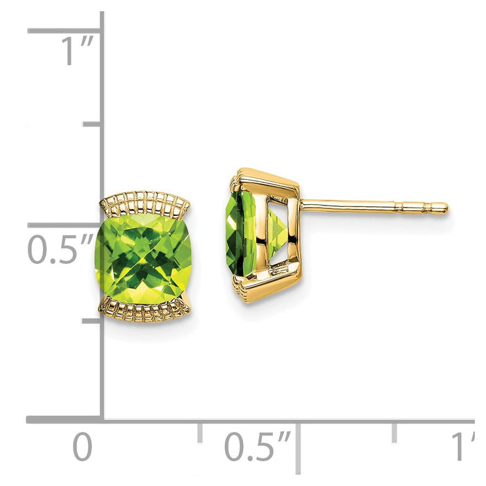 Shop Stylish 14K Gold Peridot Stud Earrings - High-Quality & Affordable Luxury-4