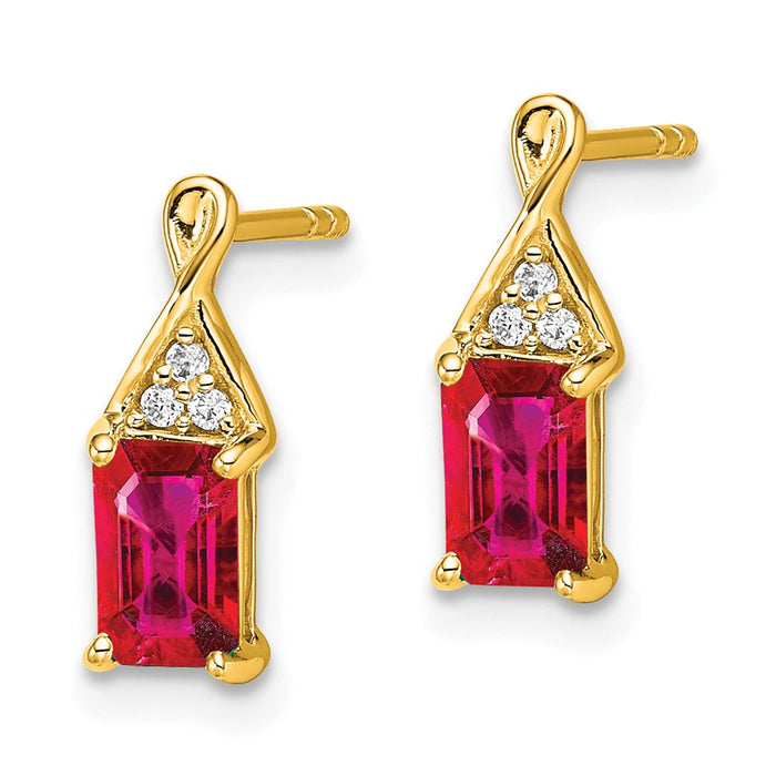 Shop Stylish 14K Gold Ruby & Diamond Earrings | Affordable Luxury Jewelry-2