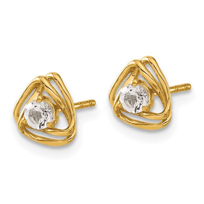Shop Exclusive 14K Gold Knot Post Earrings with 1/5 Carat Lab-Grown Diamonds-2