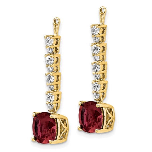Shop 14K 5/8 Carat Lab-Grown Diamond Earring Jackets with Stylish Ruby Accents