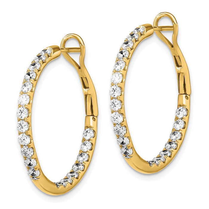 Shop 14K Gold 2-Carat Lab-Grown Diamond Hoop Earrings - Stylish Value Design-2